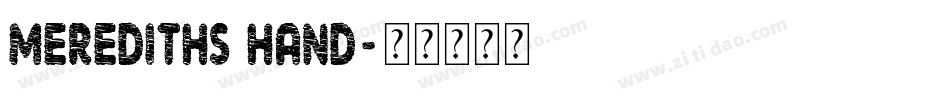 merediths hand字体转换